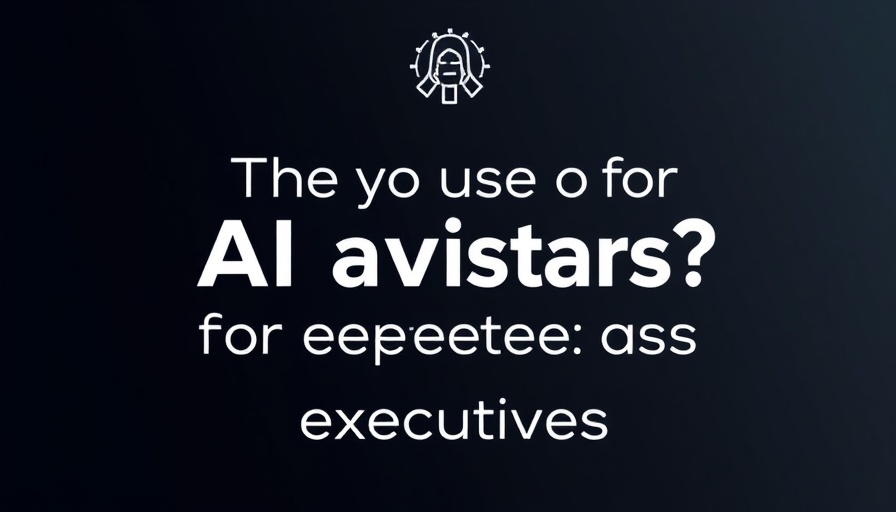 Should you turn your executives into AI avatars? Bold text and AI graphic.