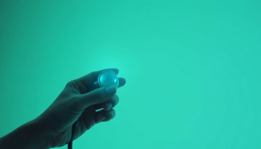 Futuristic stethoscope in healthcare technology imagery.