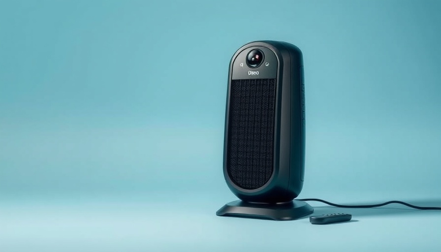 Dreo space heater with remote control, modern design.