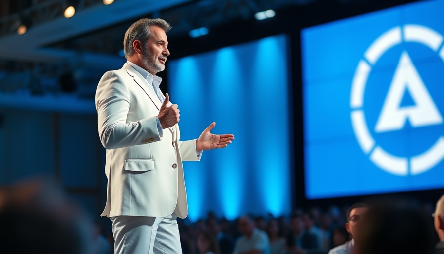 Speaker presenting onstage about exiting your business gracefully.