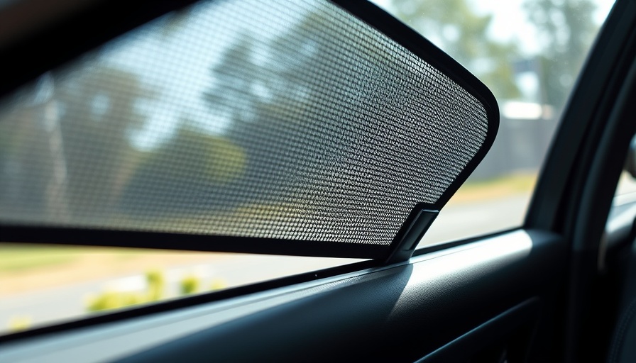 Close-up of car sun shade showing benefits in daylight.