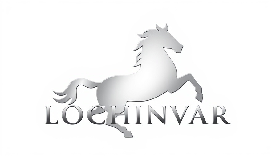 Sleek Lochinvar logo with knight and shield design.
