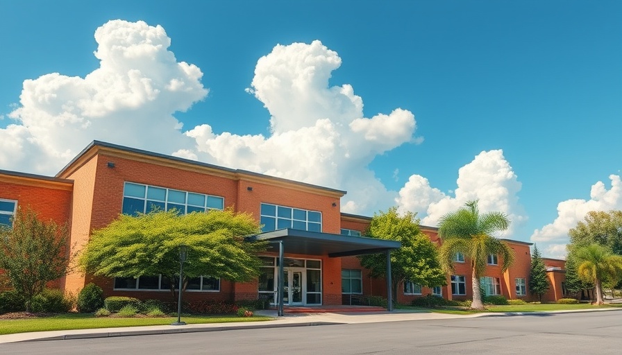 Modern school building emphasizing indoor air quality in schools.