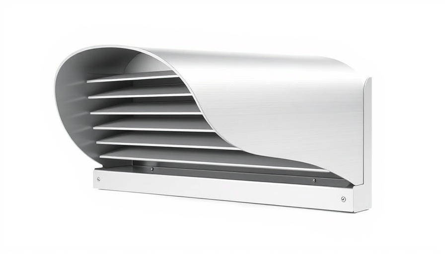 XP500 Aluminum Extreme Weather Louver showcased in detail.