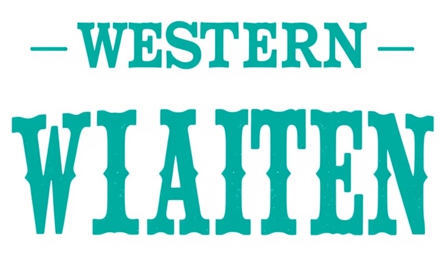 Western-style teal text logo on white background