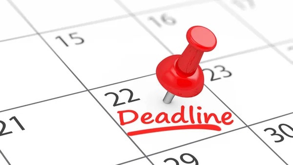 looming tax deadline, urgent, marked on a calendar, photorealistic, hanging on a kitchen wall with a family's scribbled notes and reminders, highly detailed, clock ticking in background, high-resolution ink details, red, harsh fluorescent lighting, shot with a 70-200mm camera lens.