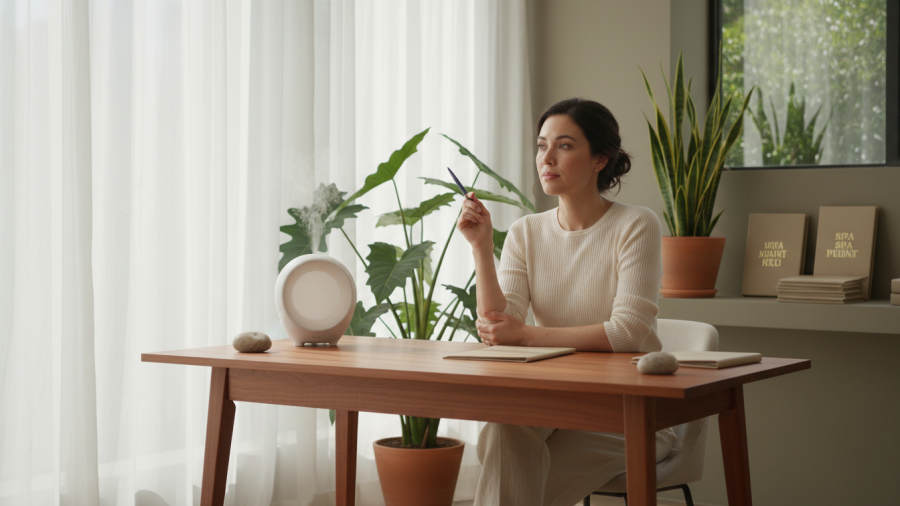 Spa director embodies overcoming procrastination with thoughtful time management strategies.