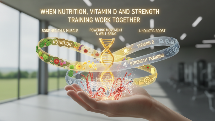 Promoting cardiovascular health through nutrition, strength training, and vitamin D for healthy aging.