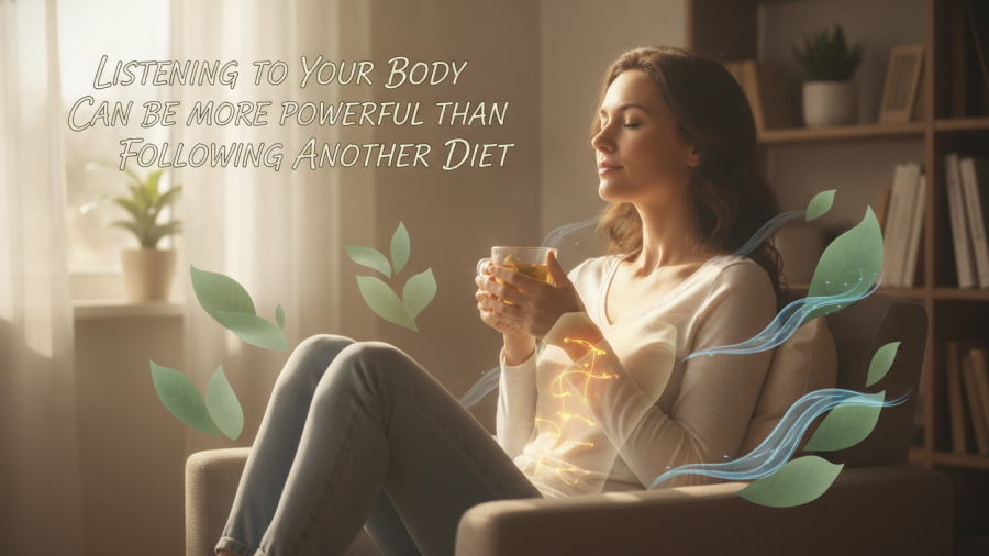 Listening to your body fosters a healthy relationship with food over strict food rules.