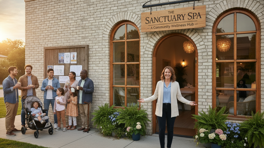 Community involvement in day spas: A welcoming spa owner fosters connection with locals.
