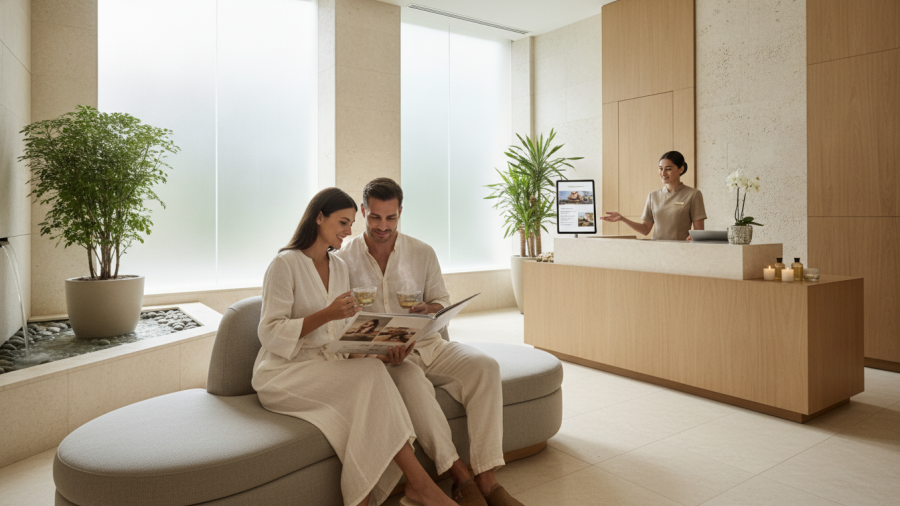 Before booking, spa clients seek reassurance through reviews and testimonials.