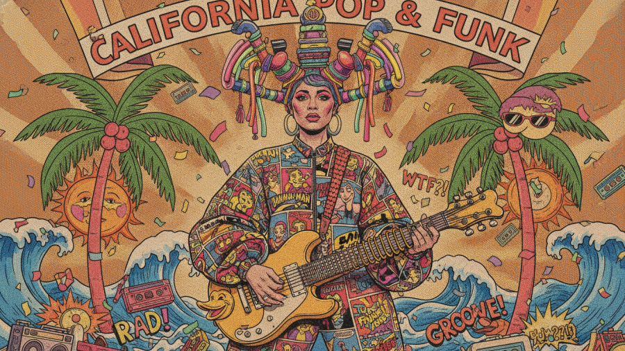 California Pop & Funk by local artist Suzanne Adan at Crocker Art Museum's vibrant art exhibition.