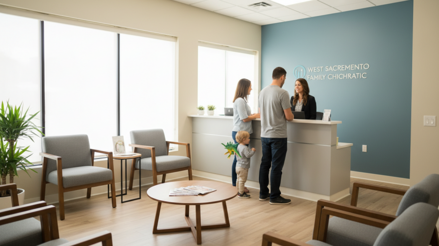 First chiropractic visit in West Sacramento: a calm family experience with consultation and care.