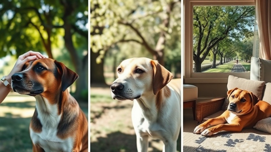 Dog allergy management: a calm montage of pet health solutions outdoors and at home.