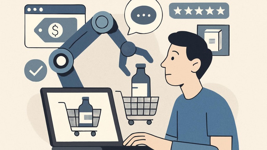 AI trends in marketing show how machine customers use algorithms for purchases.