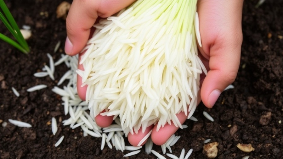 Healthy soil nourished by composting rice using sustainable composting methods.