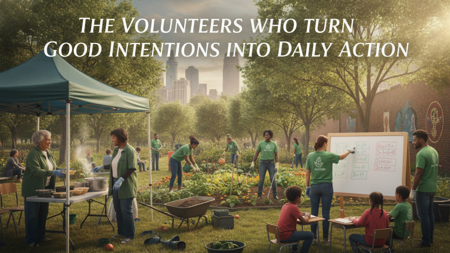 Volunteers of the food recovery organization turning good intentions into daily action.