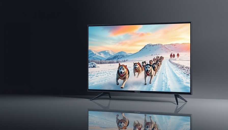 Modern refurbished LCD TV showing sled dog team, question about its value.