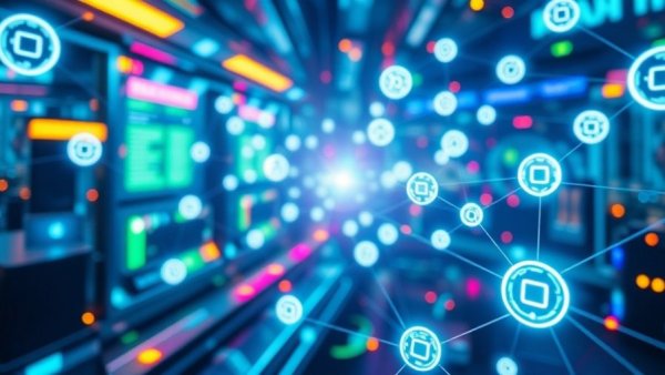 Futuristic interface showing content marketing platform integrations.