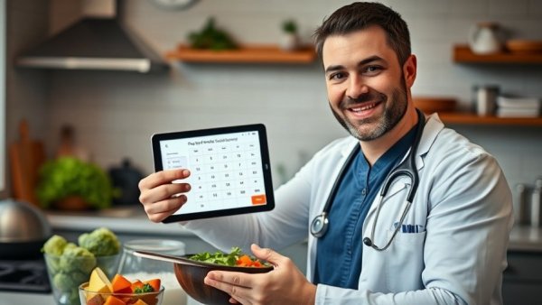 Veterinarian explains Homemade Balanced Raw Food for Dogs with tablet.