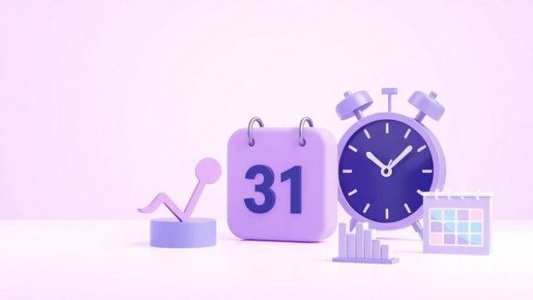 Abstract Instagram posting strategy with icons on purple.