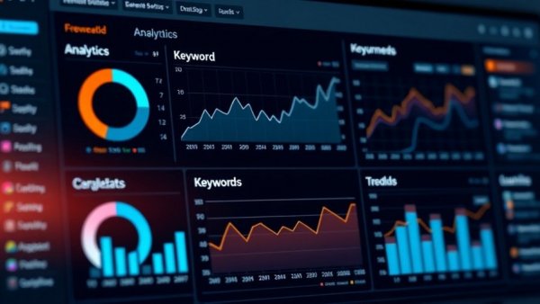Analytics dashboard showing keyword metrics for SEO-friendly blog posts in the AI era.