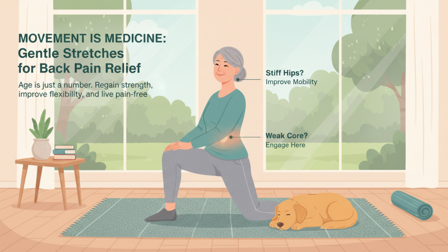 Understanding back pain after 60: movement loss impacts discomfort.