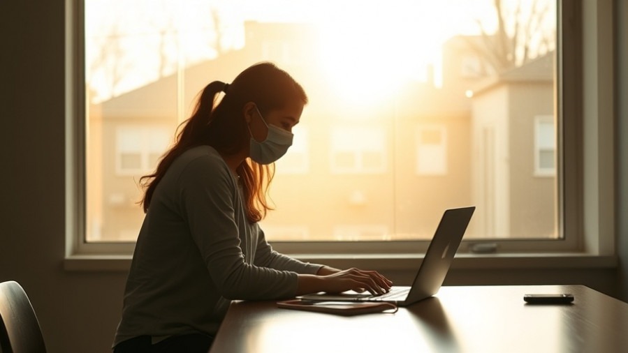 Therapist connecting digitally during lockdown, symbolizing resilience and hope.