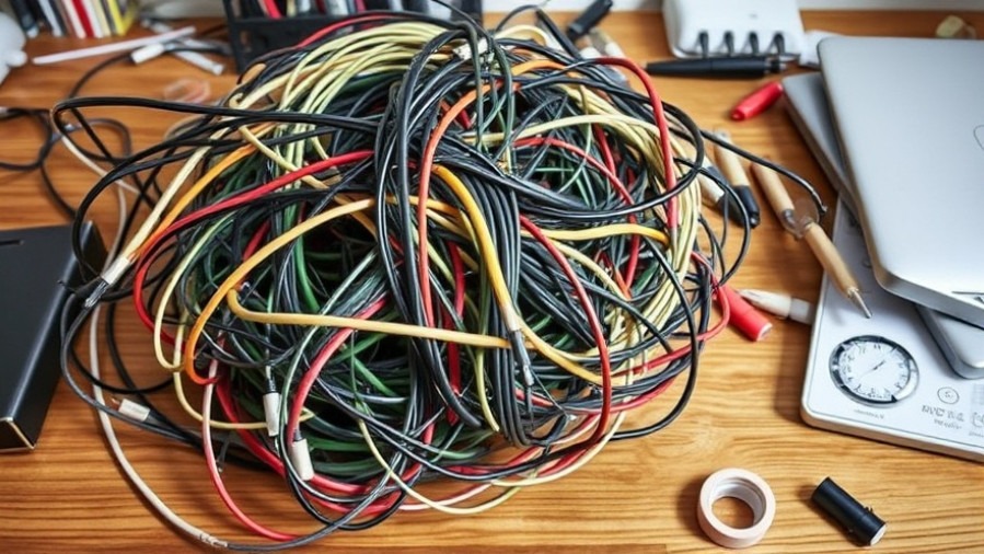 A funny image of a tangled ball of wires symbolizing clarity in content marketing strategy.
