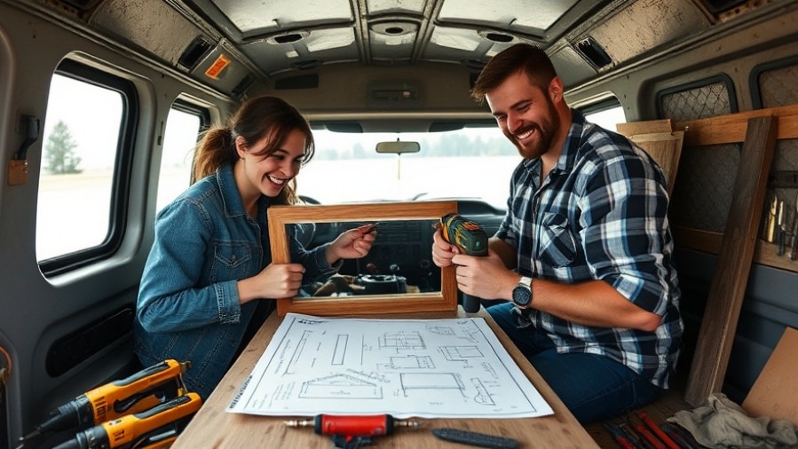 Kai and Ben working on their self-built eco-friendly home project, showcasing sustainable practices.