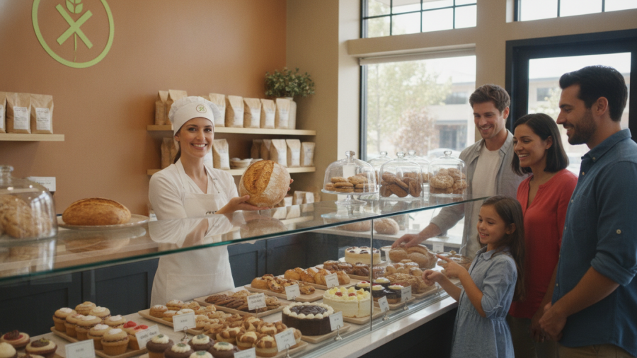 Dedicated gluten-free bakery enhancing customer confidence with celiac-safe practices.