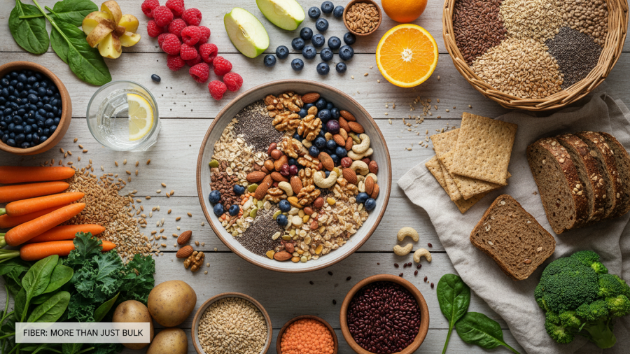 Fiber for constipation relief and holistic health in digestive wellness.