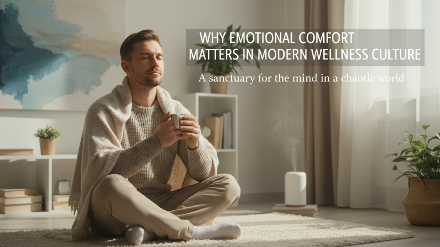 A white male enjoying a peaceful spa experience, emphasizing emotional safety in spas.