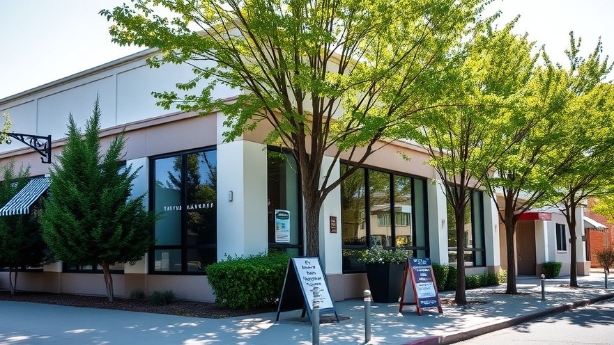 Photorealistic office building at 2701 I Street, Sacramento, featuring True You Hypnotherapy.