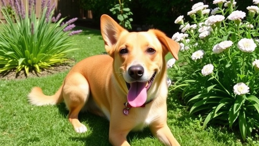 Humane dog training in Sacramento builds trust in nervous rescue dogs in sunny garden.
