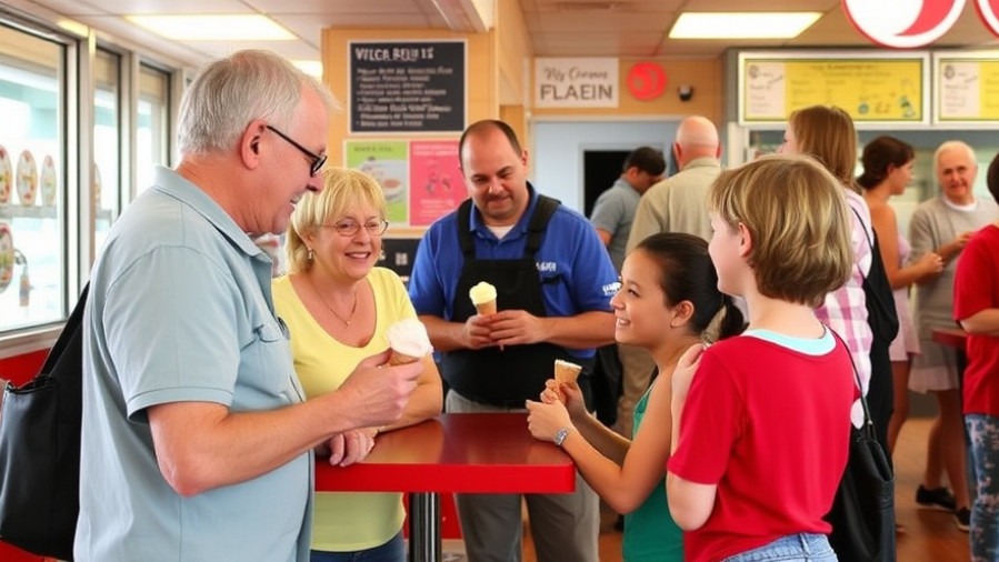 Families enjoying ice cream at Vic’s, a local gem in Sacramento's Land Park.