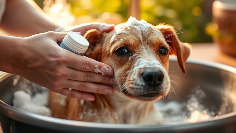 Nurturing dog allergy management: bathing for rapid itch relief and skin healing.
