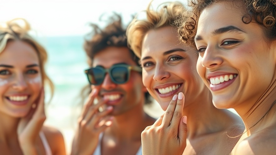 Diverse group enjoying the sun with healthy skin, showcasing mineral sunscreen benefits.