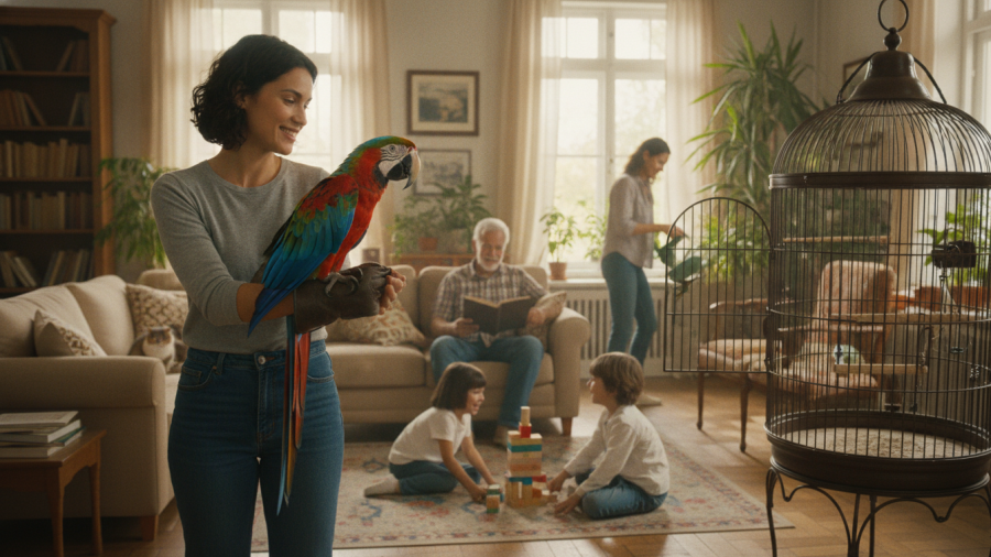 Bringing home a parrot in Sacramento requires daily interaction and commitment.