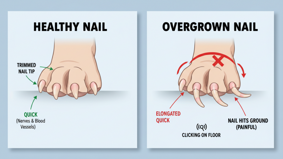 Essential at-home dog grooming tools for nails, ears, and teeth care.