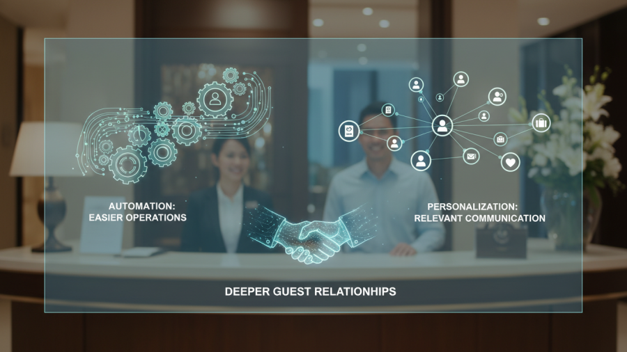 Automation and personalization enhance guest relationships effortlessly.