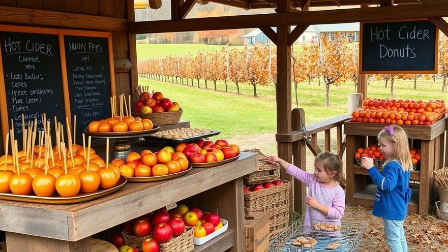 Rustic farm stand brimming with autumn treats and local farms' bumper crop.