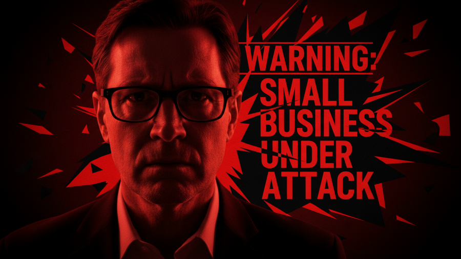 Concerned man warns about small business advocacy amidst economic growth strategies.