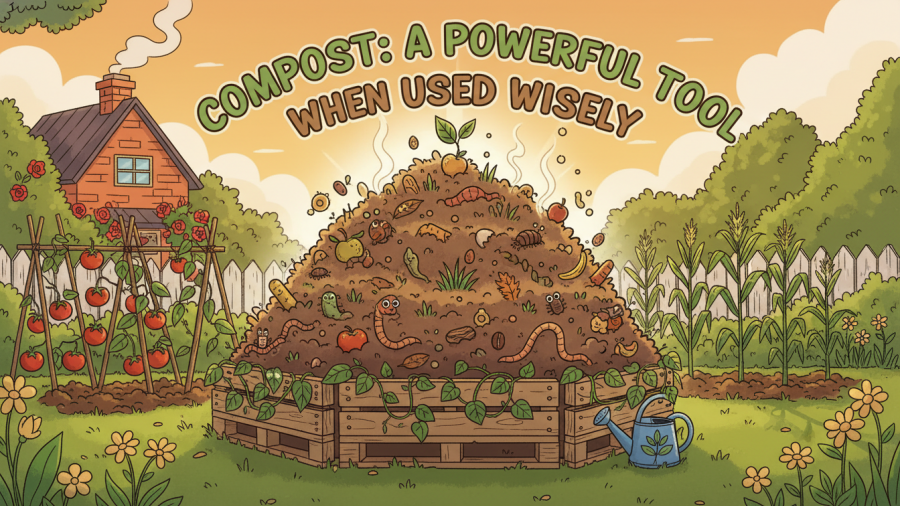 Compost: A powerful tool for sustainable gardening practices and urban gardening techniques.