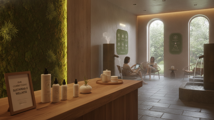 Sustainable private label skincare for spas influencing purchasing decisions.
