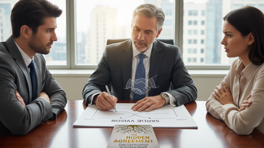 Male leader navigating workplace conflict in spas with emotional intelligence.