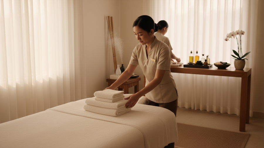 Thoughtful spa environment highlighting attention to detail for improving spa guest experience.