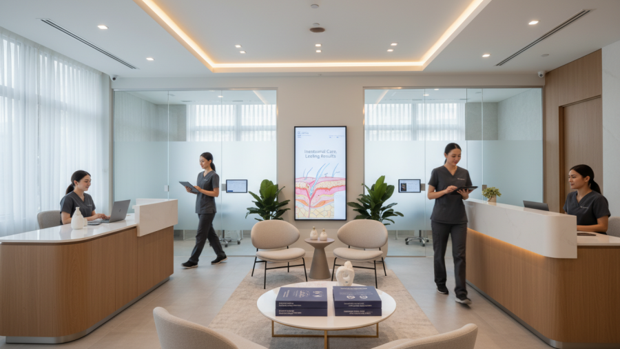 Modern aesthetic practice showcasing Revance Therapeutics' neurotoxin innovation.