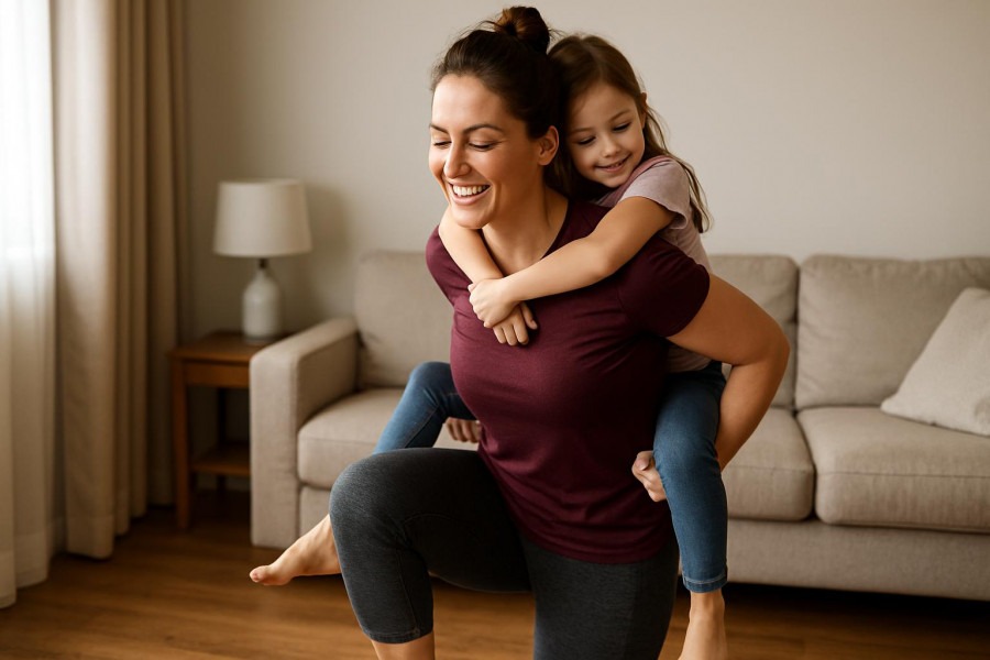 Sacramento mom fitness through small amounts of exercise for perimenopause health.