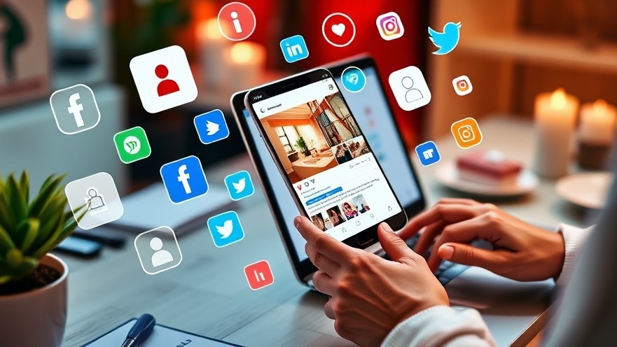 a vibrant and engaging social media-themed setting tailored for day spa owners. 